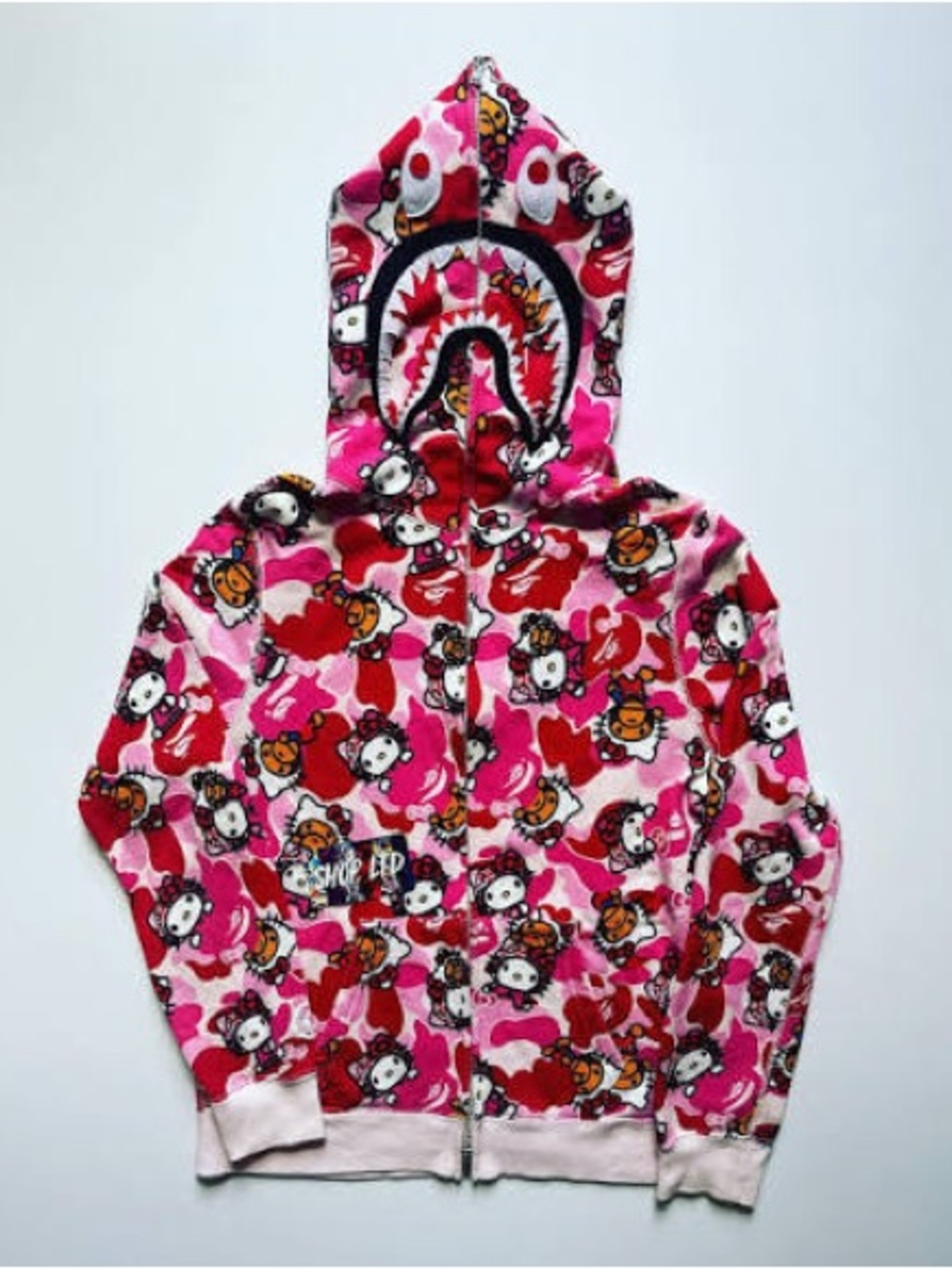 Pink Character Camo Zip-Up Hoodie for Kids